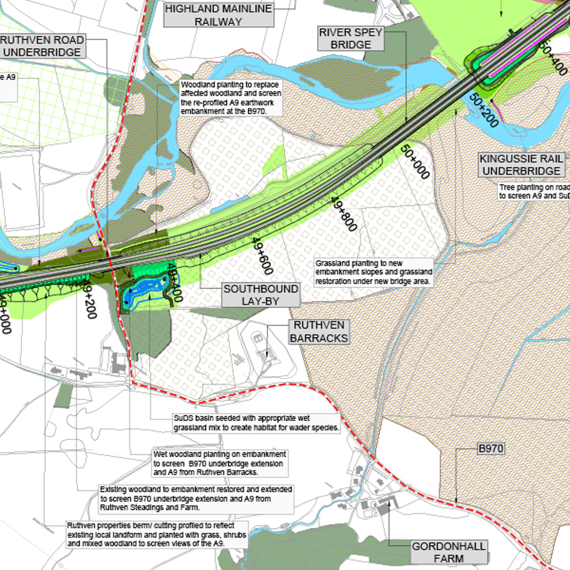 Background image - Crubenmore to Kincraig A9 Dualling Strip Plan October 2018