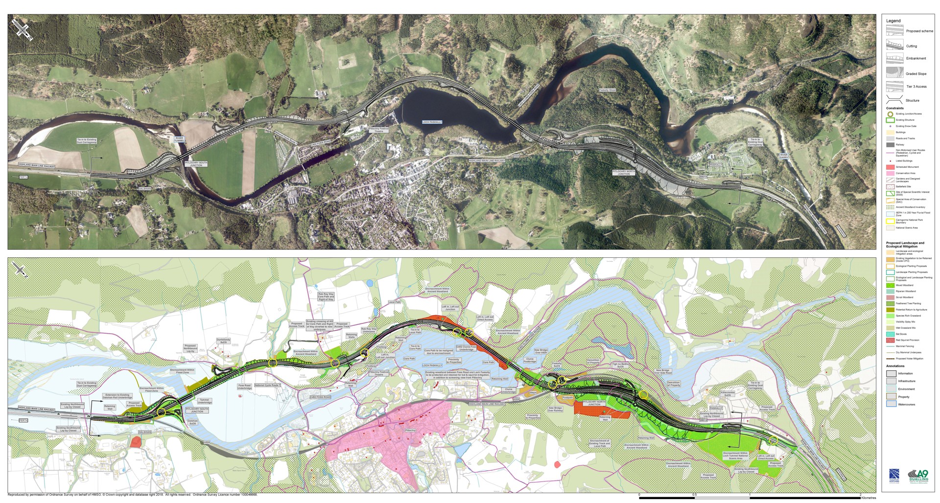 Background image - Public Exhibition Jan 2018 Strip Plan Drawing Pitlochry To Killiecrankie A9 Dualling